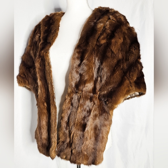 Vintage Mid Century Fur Shawl - Picture 1 of 5